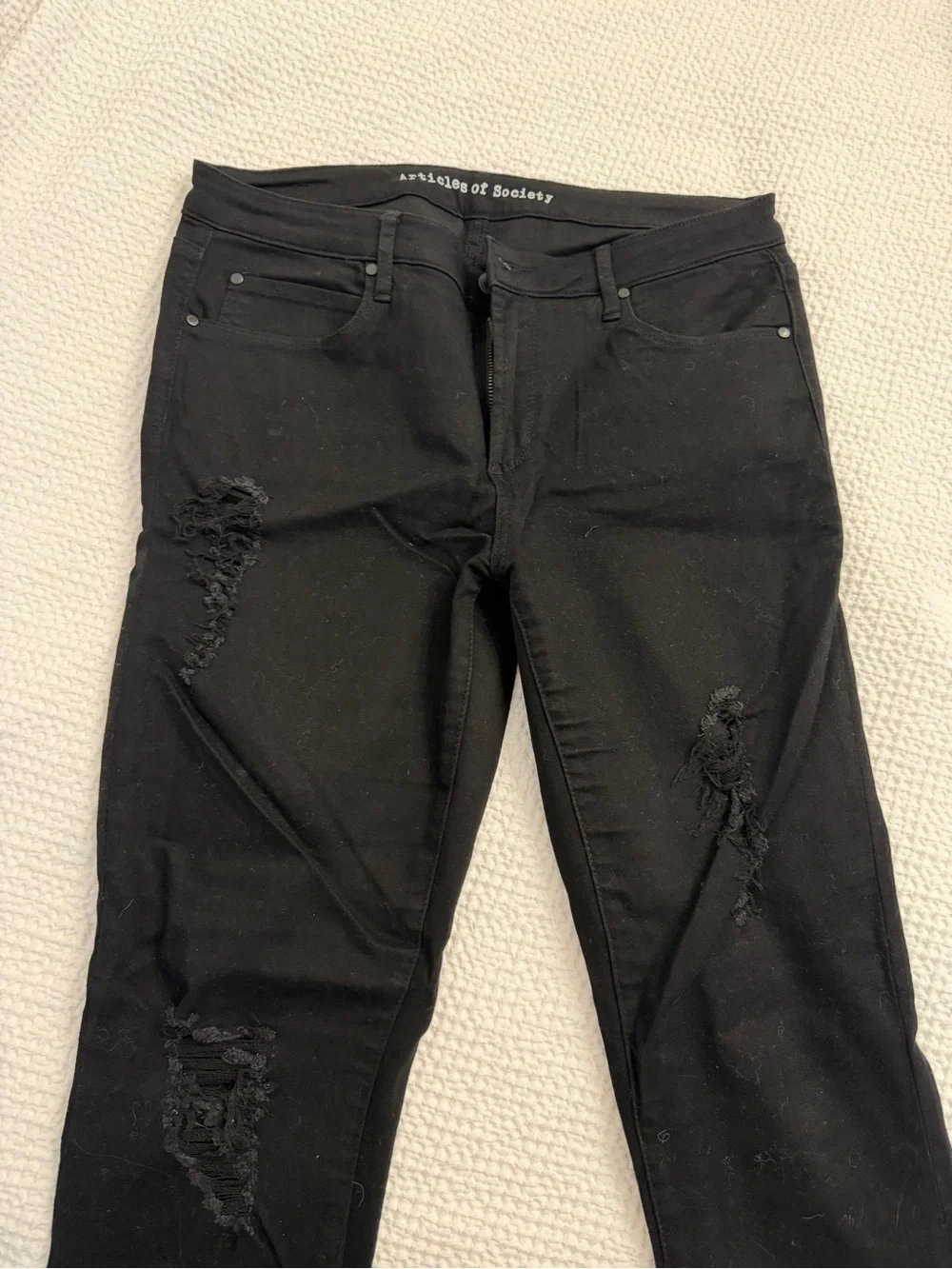 Articles Of Society Two-Pack Skinny Jeans in Light Blue & Black - Picture 5 of 8